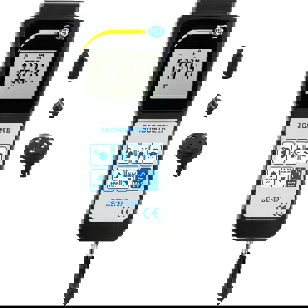 Tachometers; Tachometer Type: Digital Display; Photo/Contact Tachometer; Laser Tachometer; Non-Contact; Rotary Adapter; Contact; Minimum Measurement (RPM): 0.5 rpm; Maximum Measurement (RPM): 99999 rpm; Minimum Target Distance: 50 mm; Maximum Target Dista