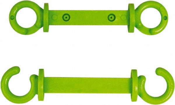Pedestrian Barrier C-Hook: Plastic, Green, Use with Plastic Chain