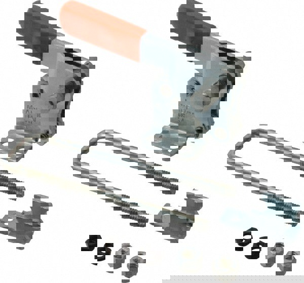 Pull-Action Latch Clamp: Vertical, 1,000 lb, U-Hook, Flanged Base