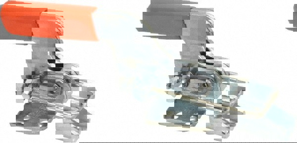 Pull-Action Latch Clamp: Horizontal, 700 lb, U-Hook, Flanged Base