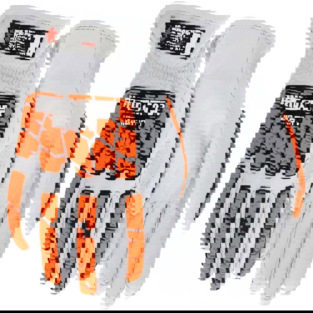 Cut, Puncture & Abrasive-Resistant Gloves: Size XL, ANSI Cut A9, ANSI Puncture 5, Kevlar & Leather