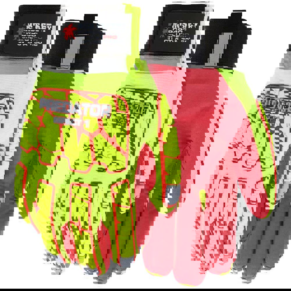 Cut, Puncture & Abrasive-Resistant Gloves: Size M, ANSI Cut A5, ANSI Puncture 3, Synthetic Leather