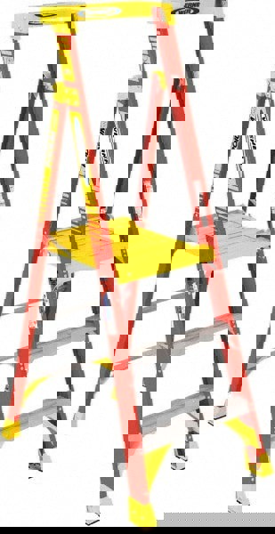 3 Step Fiberglass Foldable Step Ladder: Type IA 300 lb Capacity 5' Height