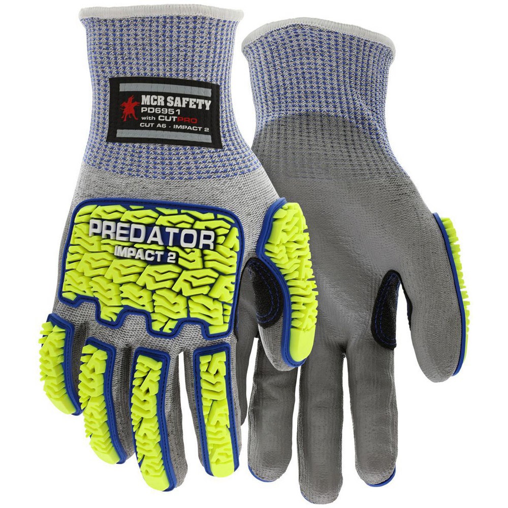 Cut, Puncture & Abrasion-Resistant Gloves: Predator PD6951, Size Medium, ANSI Cut A6, ANSI Puncture 4, Polyurethane, HPPE