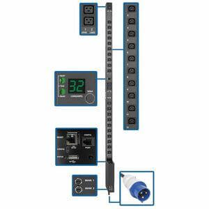 PDU SWITCHED 7.4KW 230V 32A BLUE IEC 309
