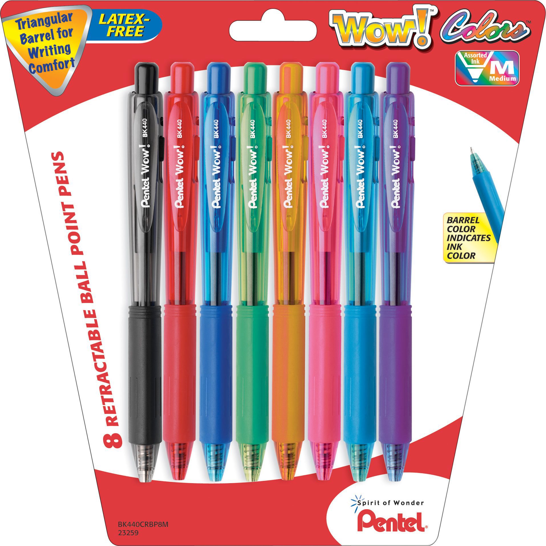 PEN,WOW,RECT,MED,8/PK