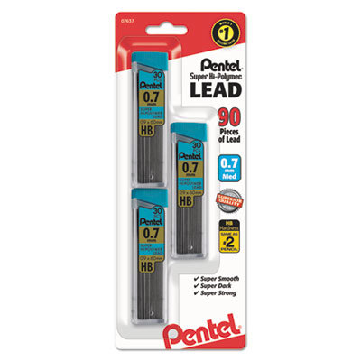 Pentel Super Hi-Polymer HB Lead Refills,