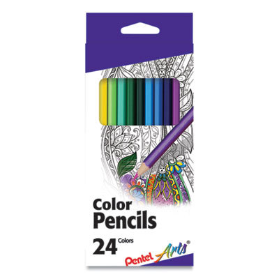 PENCIL,COLR,24PK,AST