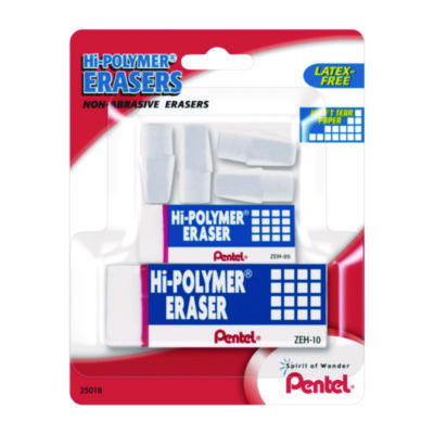 ERASER,4CAP/1SM/1LRG,6/PK