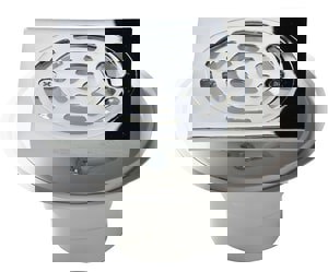 2 PVC ADJ SHWR DRN W/SQ CP TOP