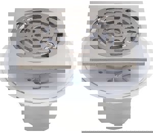 2 PVC ADJ SHWR DRN W/SQ NB TOP