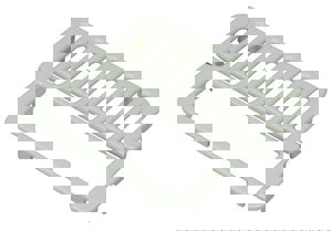 9-1/2 WHIT PORC SPLT HALF TOP GRATE