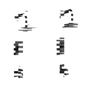 One Handle Single Function Bathtub & Shower Faucet in Matte Black (Trim Only)