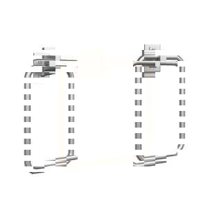 Rectangular Closed Towel Ring in Brushed Nickel