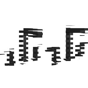 Two Handle Roman Tub Faucet in Matte Black