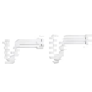 1-1/2 PLAS P TRAP SJ W/SW ADPT WH