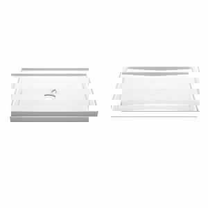 60x36 ACR SHWR BSE WHIT CNTR DRN