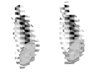 Single Function Showerhead in Polished Chrome and White