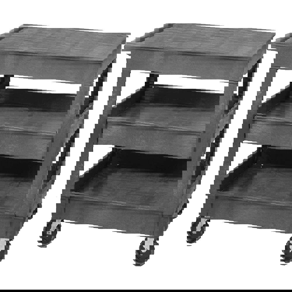 Mobile Utility Cart: Plastic, Gray