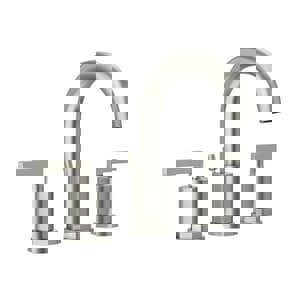 Two Handle Widespread Bathroom Sink Faucet in Brushed Nickel