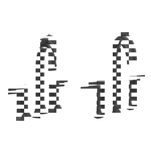 Two Handle Widespread Bathroom Sink Faucet in Matte Black