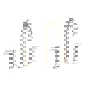 Two Handle Widespread Bathroom Sink Faucet in Brushed Nickel