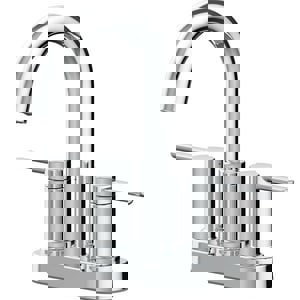 Two Handle Centerset Bathroom Sink Faucet in Chrome