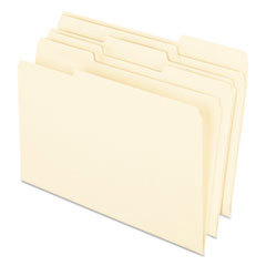 File Folders with Top Tab: Legal, Manila, 100/Pack
