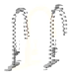 Single Handle Pull Down Kitchen Faucet in Brushed Nickel