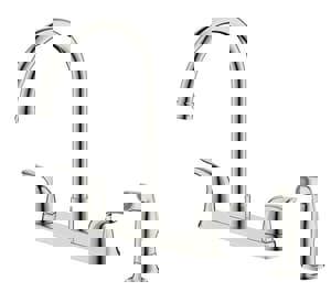 Two Handle Kitchen Faucet in Brushed Nickel