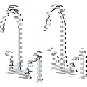 Two Handle Pull Down Kitchen Faucet in Chrome