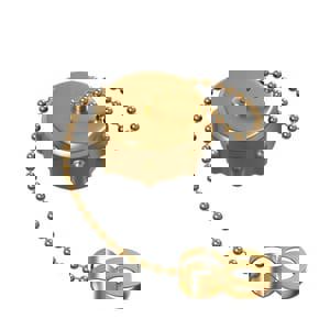 3/4 BRS HOSE CAP W 12 CHAIN WSHR