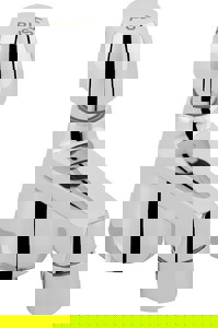 Single Handle Monoblock Bathroom Sink Faucet in Chrome