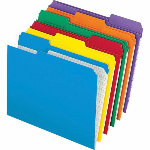 File Folders with Top Tab: Letter, Assorted, 100/Pack
