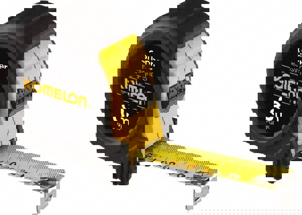 Tape Measure: 26' Long, 25 mm Width, Yellow Blade