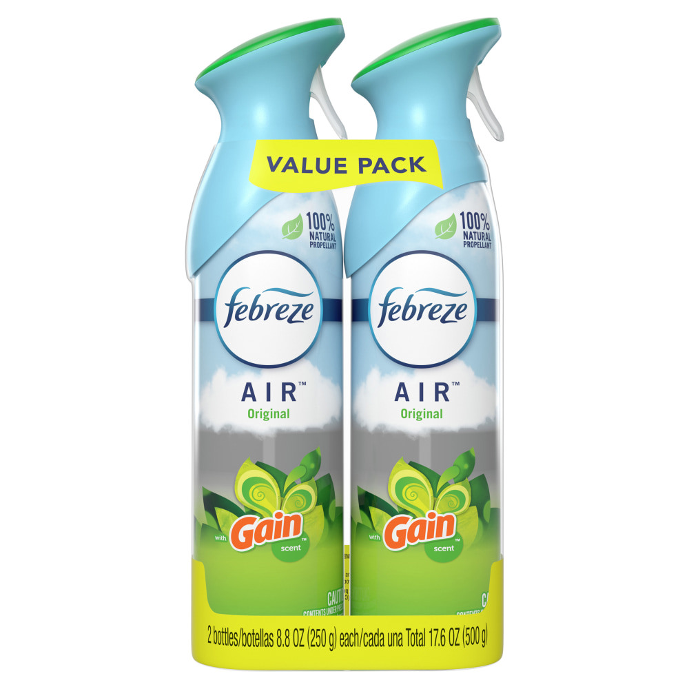 Febreze Odor-Fighting Air Freshener, Gain Original Scent, 8.8 fl oz, 2 Count