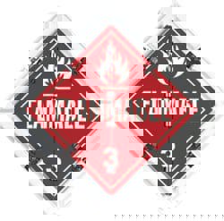 DOT Flip Placards; Placard Type: Standard ; Message/Graphic: Message & Graphic ; Legend Color: White ; Background Color: Red ; Features: Graffiti Proof; Rust Proof; UV Resistant