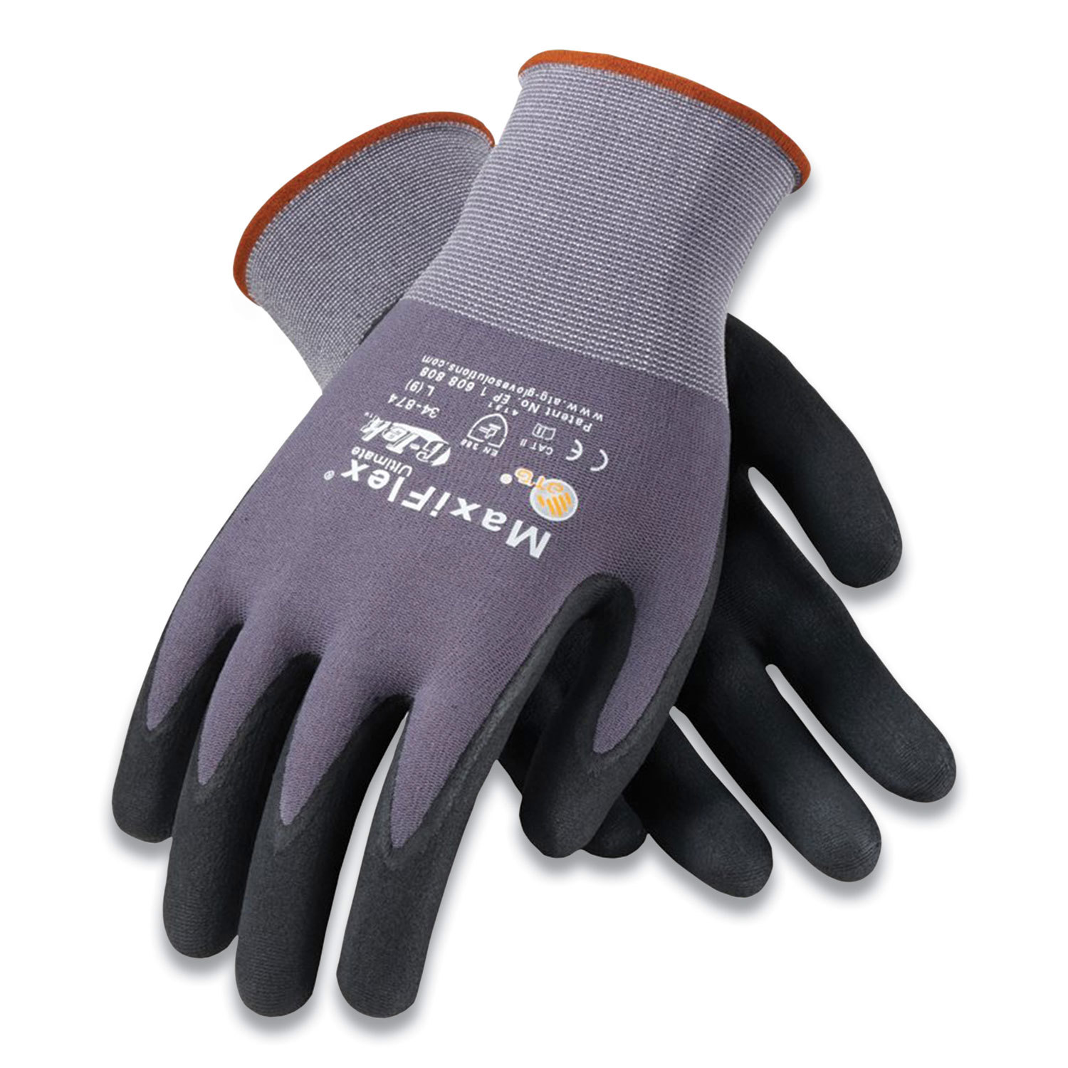 GLOVES,NITRILE,BLK/GRY,L