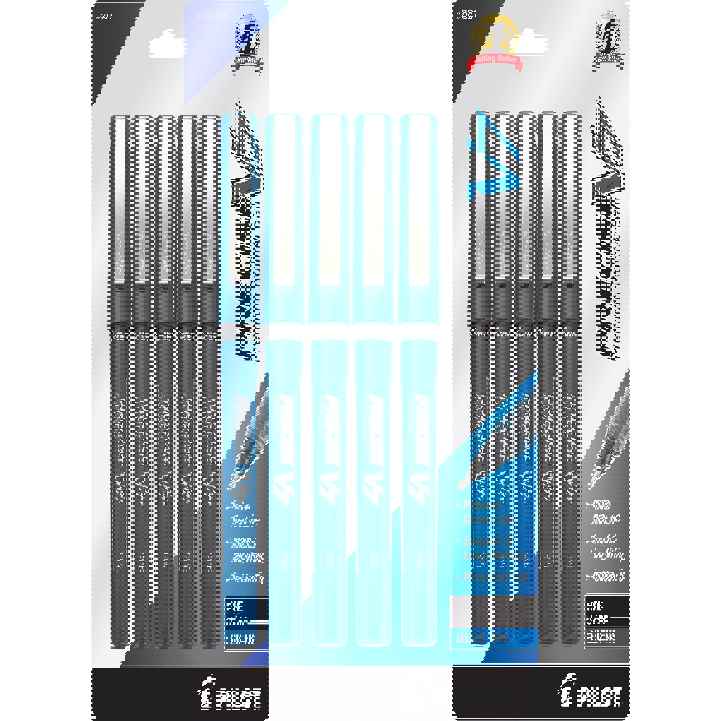 PEN,V7,RLLNG BLL,5/PK,BE