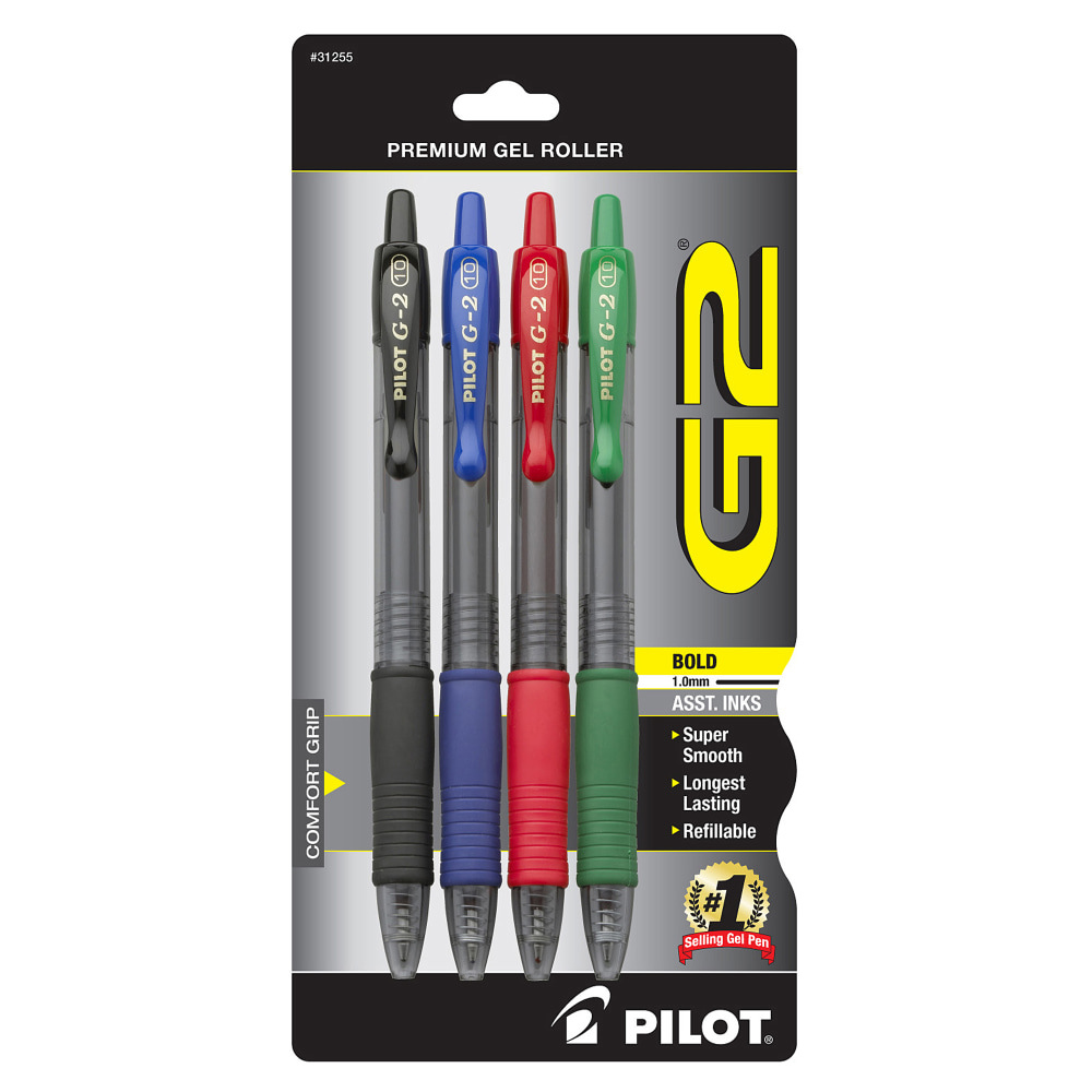 PEN,G2 GEL,RET,4/PK,AST