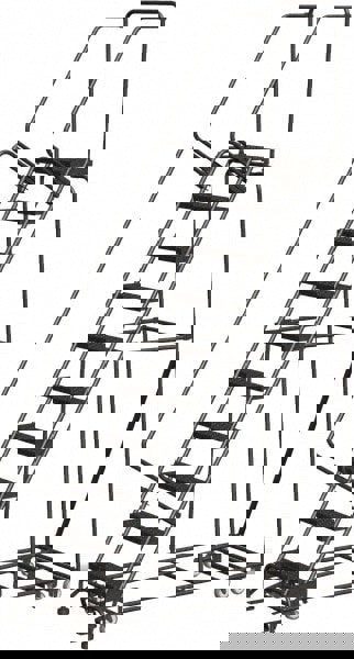 Steel Rolling Ladder: 10 Step