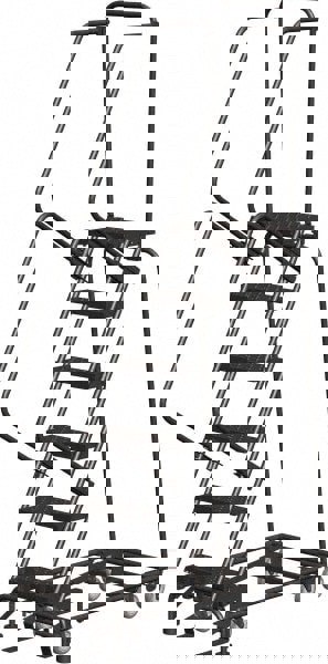 Steel Rolling Ladder: 6 Step