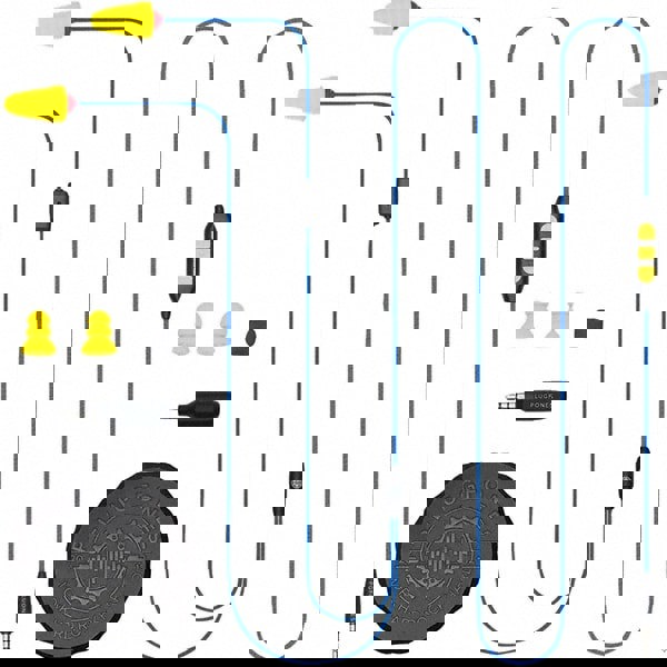 Hearing Protection/Communication; Type: Earplugs w/Audio; Overall Length: 54 in; Standards: ANSI S3.19-1974; Noise Reduction Rating (dB): 26.00; Disposable or Reusable Plug: Reusable; Plug Color: Blue; Yellow; ANSI Specification: ANSI S3.19-1974; Other Co