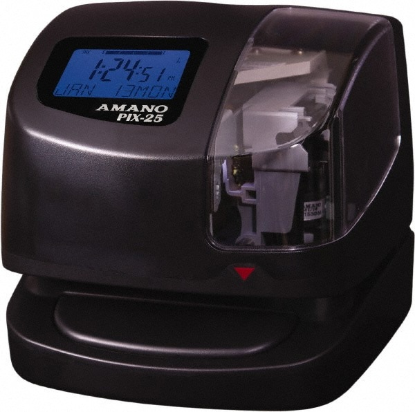 Time Clocks & Time Recorders; Registration Output: Month, day, 1 - 12 hr./1 - 24 hr., 0 - 59 min. OR 1 - 12 hr./1 - 24 hr., 100th of hr.