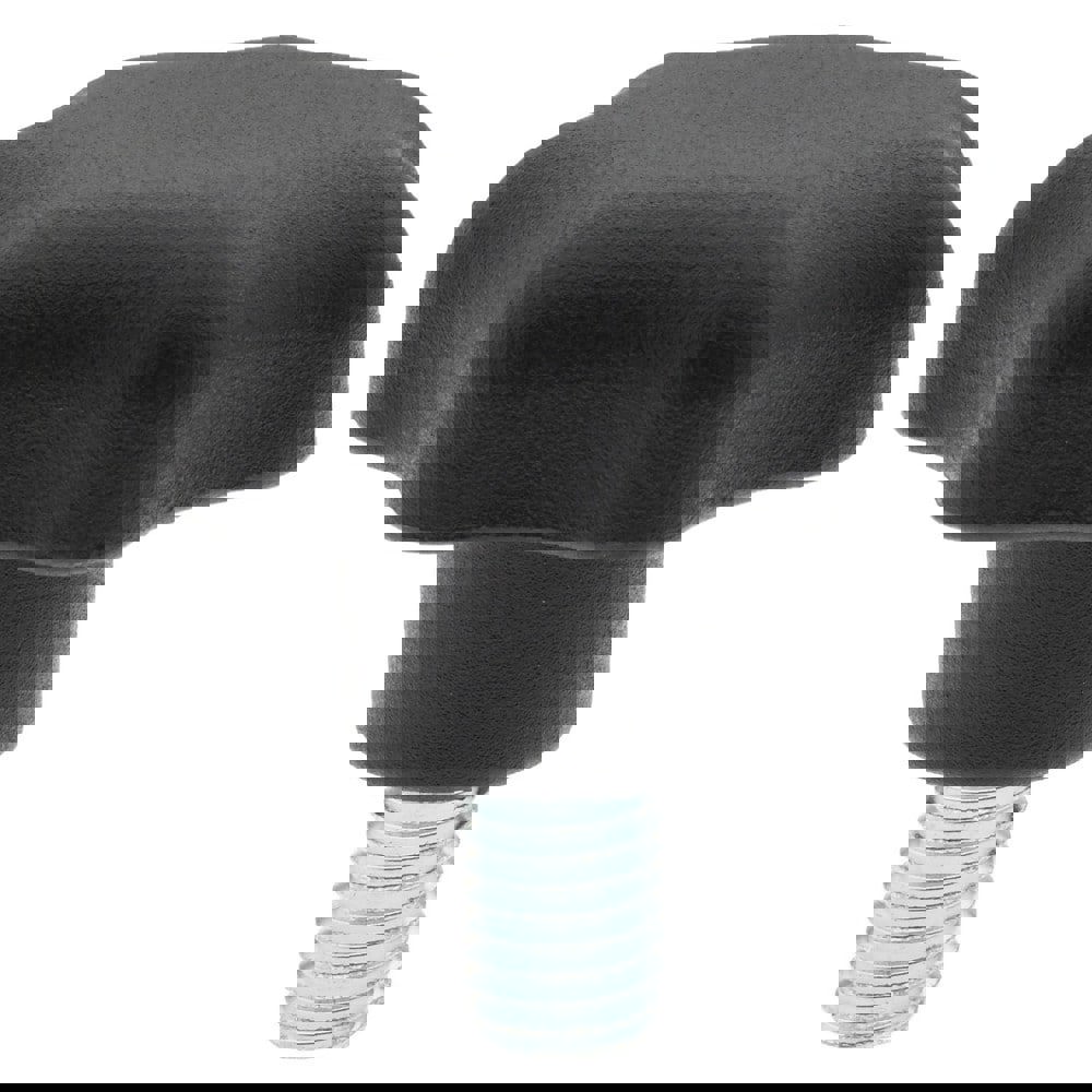 Lobed Knob: 50.00 mm Head Dia, 7-Point, Thermoplastic Elastomer