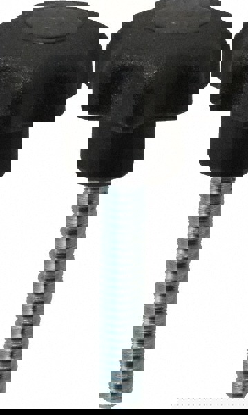 Lobed Knob: 25.00 mm Head Dia, 7-Point, Thermoplastic Elastomer