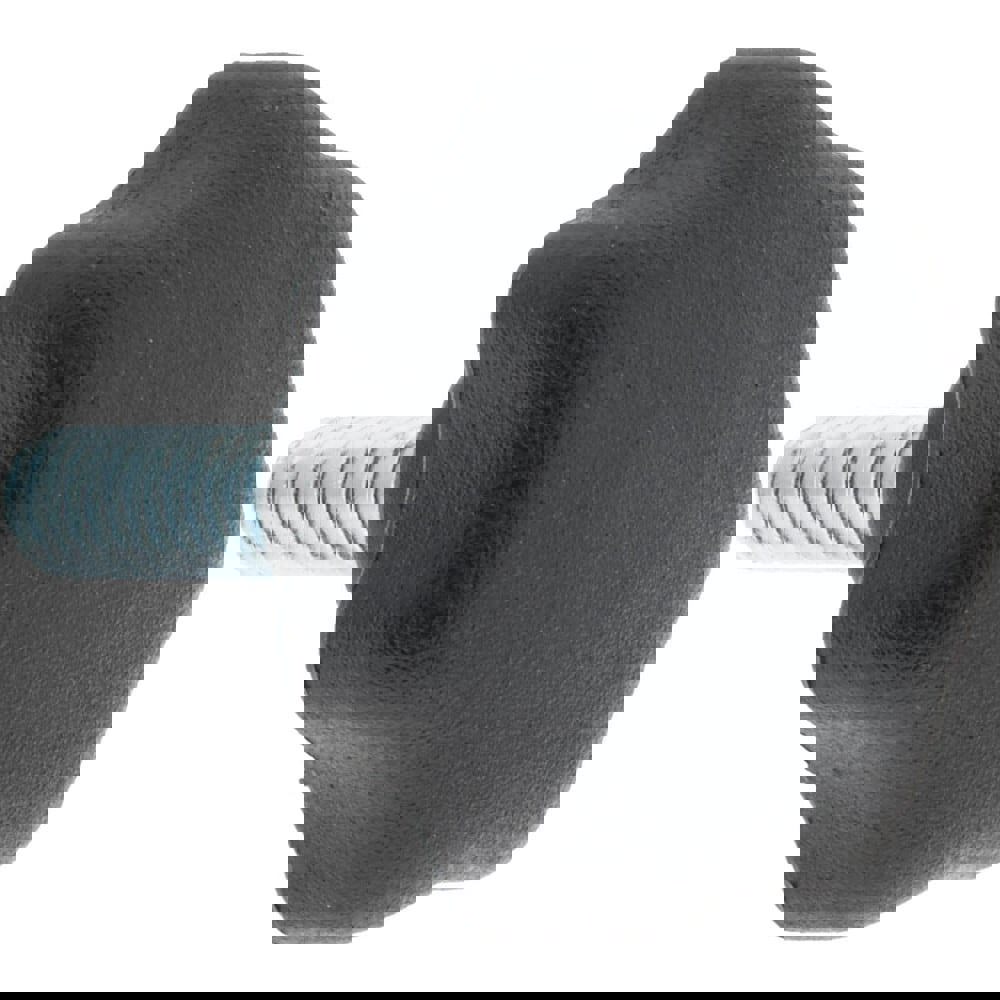 Lobed Knob: 32.00 mm Head Dia, 7-Point, Thermoplastic Elastomer