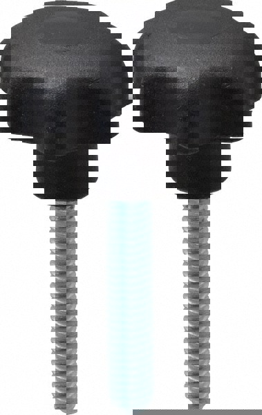 Lobed Knob: 32.00 mm Head Dia, 7-Point, Thermoplastic Elastomer