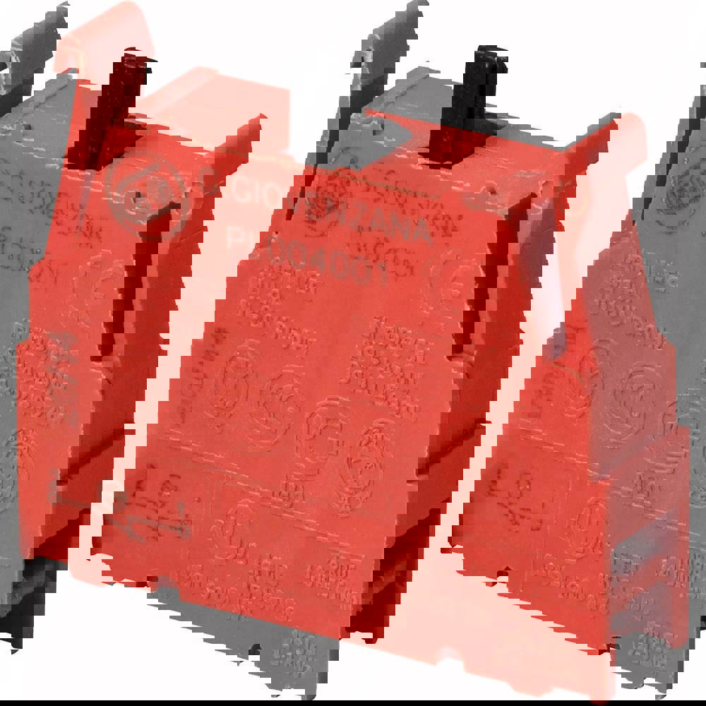 Pushbutton Switch Accessories; Switch Accessory Type: Contact Block ; For Use With: Pendtant Stations ; Color: Red ; Operator Illumination: NonIlluminated ; Material: Plastic ; UNSPSC Code: 39122216