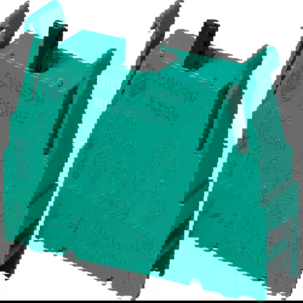 Pushbutton Switch Accessories; Switch Accessory Type: Contact Block ; For Use With: Pendtant Stations ; Color: Green ; Operator Illumination: NonIlluminated ; Material: Plastic